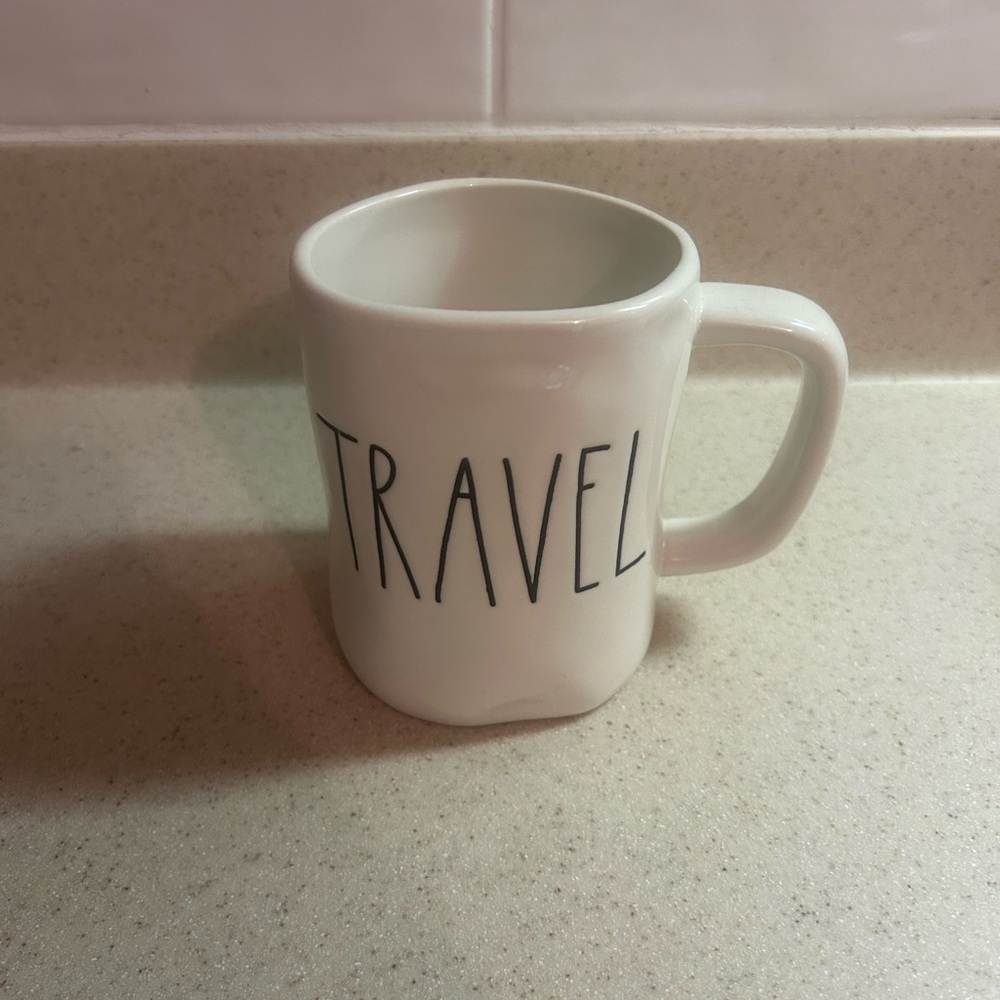 Rae Dunn White Travel Mug
